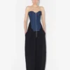 Das Bi-Material-Denim-Korsett