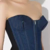 Das Bi-Material-Denim-Korsett