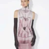 Das drapierte Trompe-l’œil-Korsetts-Kleid Das drapierte Trompe-l’œil-Korsetts-Kleid