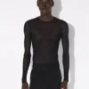 Das Jean Paul Gaultier Oberteil mit Flockdruck