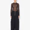 Das Jean Paul Gaultier Oberteil mit Flockdruck