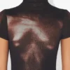 Das kurze bronzefarbene „Body Dust“-Kleid Das kurze bronzefarbene „Body Dust“-Kleid