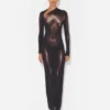 Das lange bronzefarbene Body Dust-Kleid Das lange bronzefarbene Body Dust-Kleid