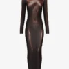 Das lange bronzefarbene Body Dust-Kleid Das lange bronzefarbene Body Dust-Kleid