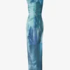 Das lange, drapierte „Water“-Kleid