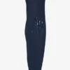 Das lange marineblaue bestickte Kleid Das lange marineblaue bestickte Kleid