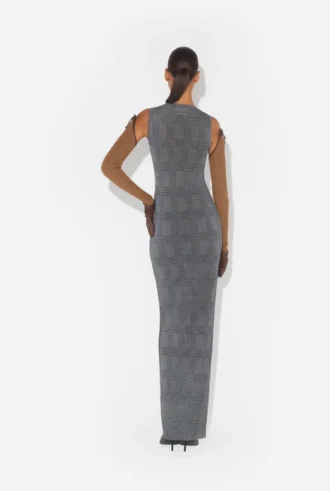 Das lange Prince-of-Wales-Kleid Das lange Prince-of-Wales-Kleid