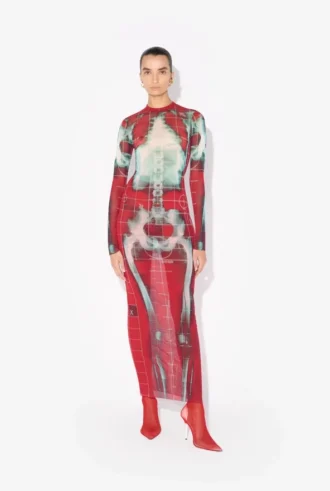 Das lange rote Squeletor-Kleid Das lange rote Squeletor-Kleid