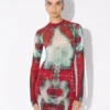 Das lange rote Squeletor-Kleid Das lange rote Squeletor-Kleid