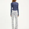 Die Curved-Jeans mit Blumenmuster