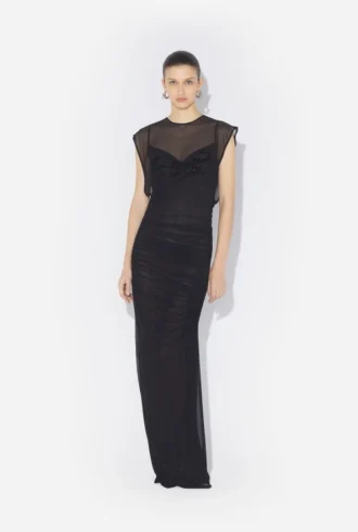 Das „Tattoo Ruban“-Kleid mit Flockdruck