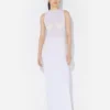 Das weiße konische Kleid