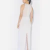 Das weiße konische Kleid