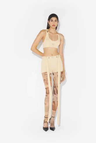 Der beige Gaultier-Patch-BH Der beige Gaultier-Patch-BH