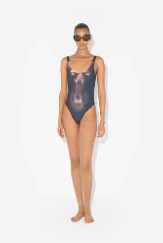 Der bronzefarbene „Body Dust“-Badeanzug