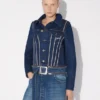 Der Denim-Mantel mit zwei Tragevarianten Der Denim-Mantel mit zwei Tragevarianten