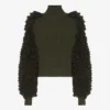Der Pullover mit Schlingenstich Der Pullover mit Schlingenstich