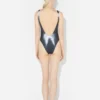 Der silberne Body Dust-Badeanzug Der silberne Body Dust-Badeanzug