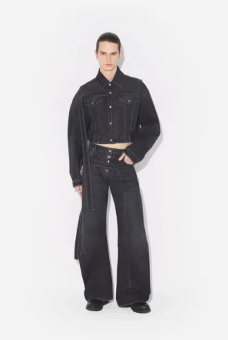 Die Black Denim Strap Jeans