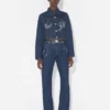 Die Denim-Jeans mit Trompe-l’œil-Effekt