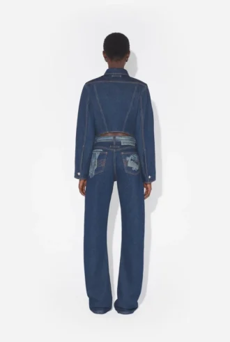 Die Denim-Jeans mit Trompe-l’œil-Effekt