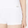 Die weißen Mini-Shorts mit Strumpfhaltern Die weißen Mini-Shorts mit Strumpfhaltern